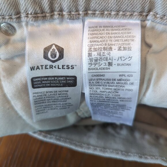 Vintage Levis 512 light Gray Denim Jeans W36 L30 Distressed Ripped Knees - Picture 9 of 16